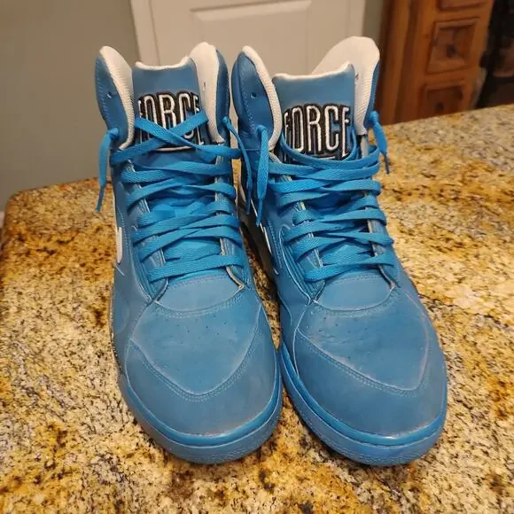 Nike Air Force 180 Mid Barkley Photo Blue White 537330-400 Men's Size 15
